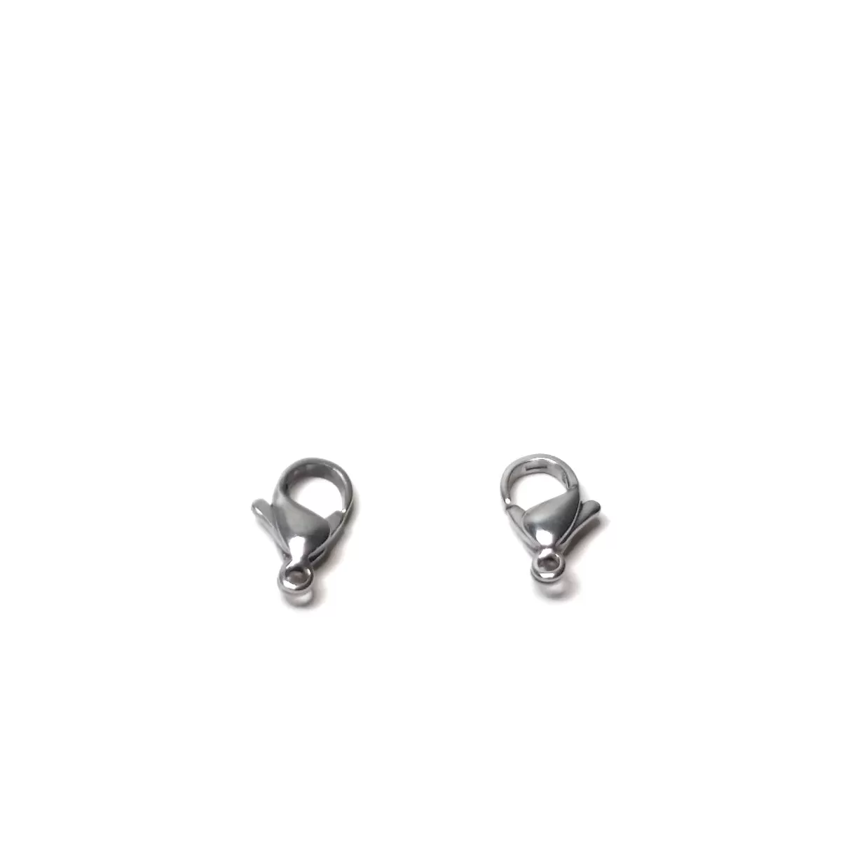 12mm Lobster Clasps, Stainless Steel, Lot Size 100 Clasps