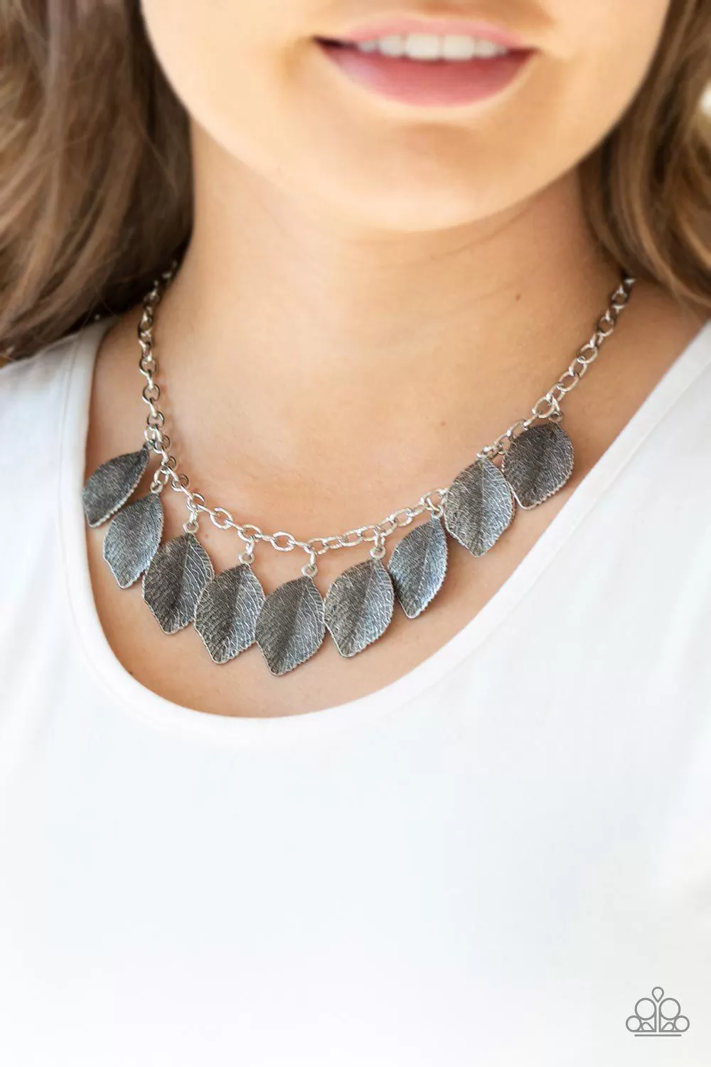 A True Be-LEAF-er Silver Necklace - Paparazzi Accessories