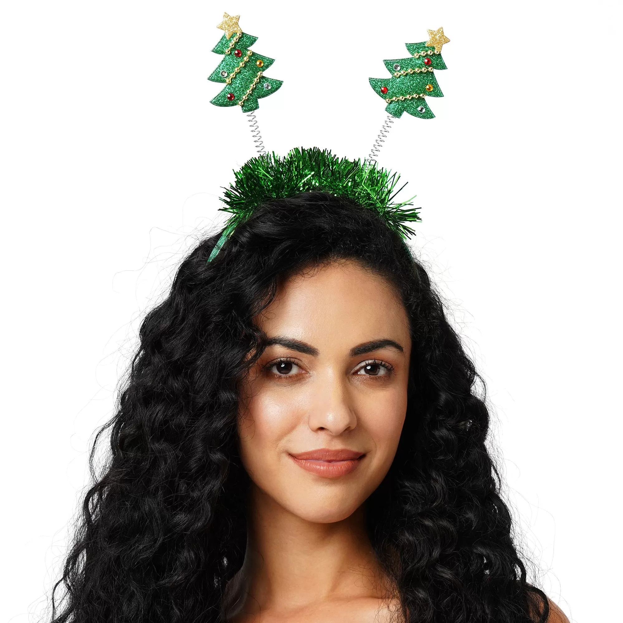 Accessorize London Green Christmas Tree Bopper Headband