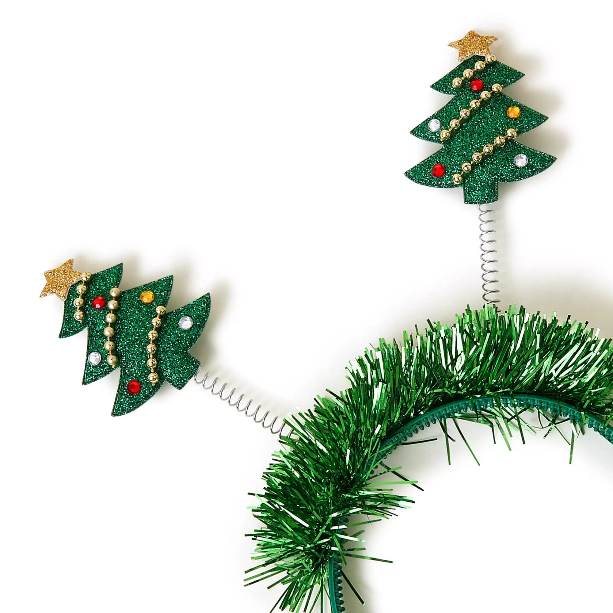 Accessorize London Green Christmas Tree Bopper Headband