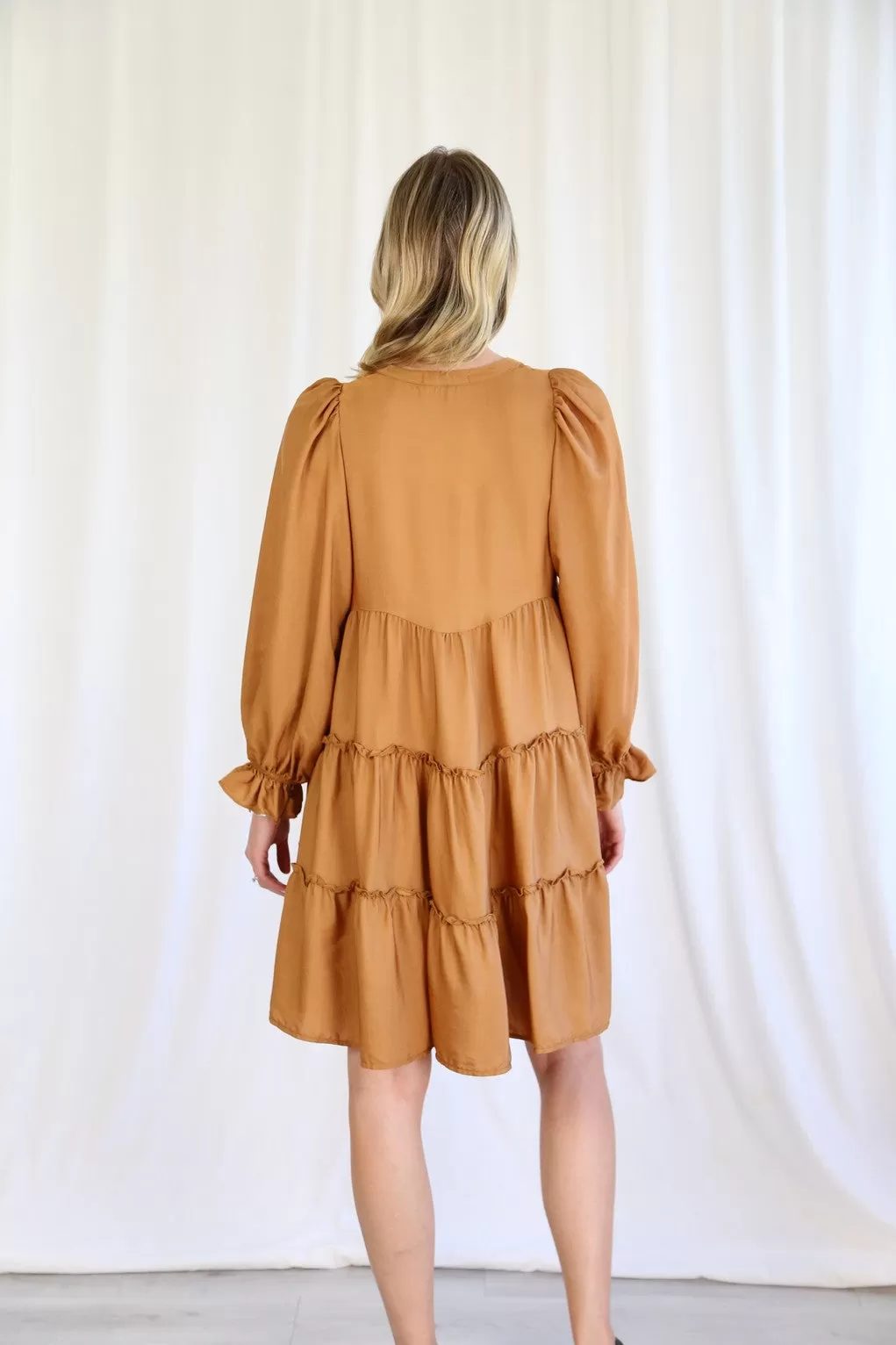 ADELAIDE long sleeve dress (tan)