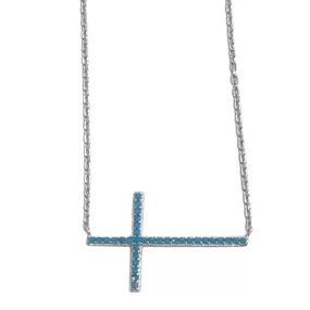 Alimia Blue cross necklace