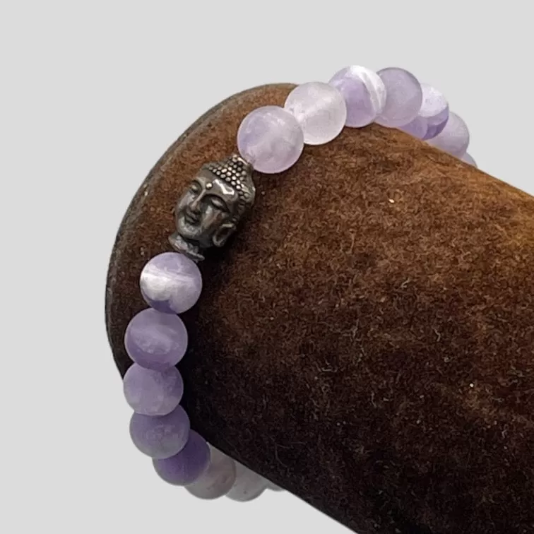 Amethyst and Buddha Bracelet