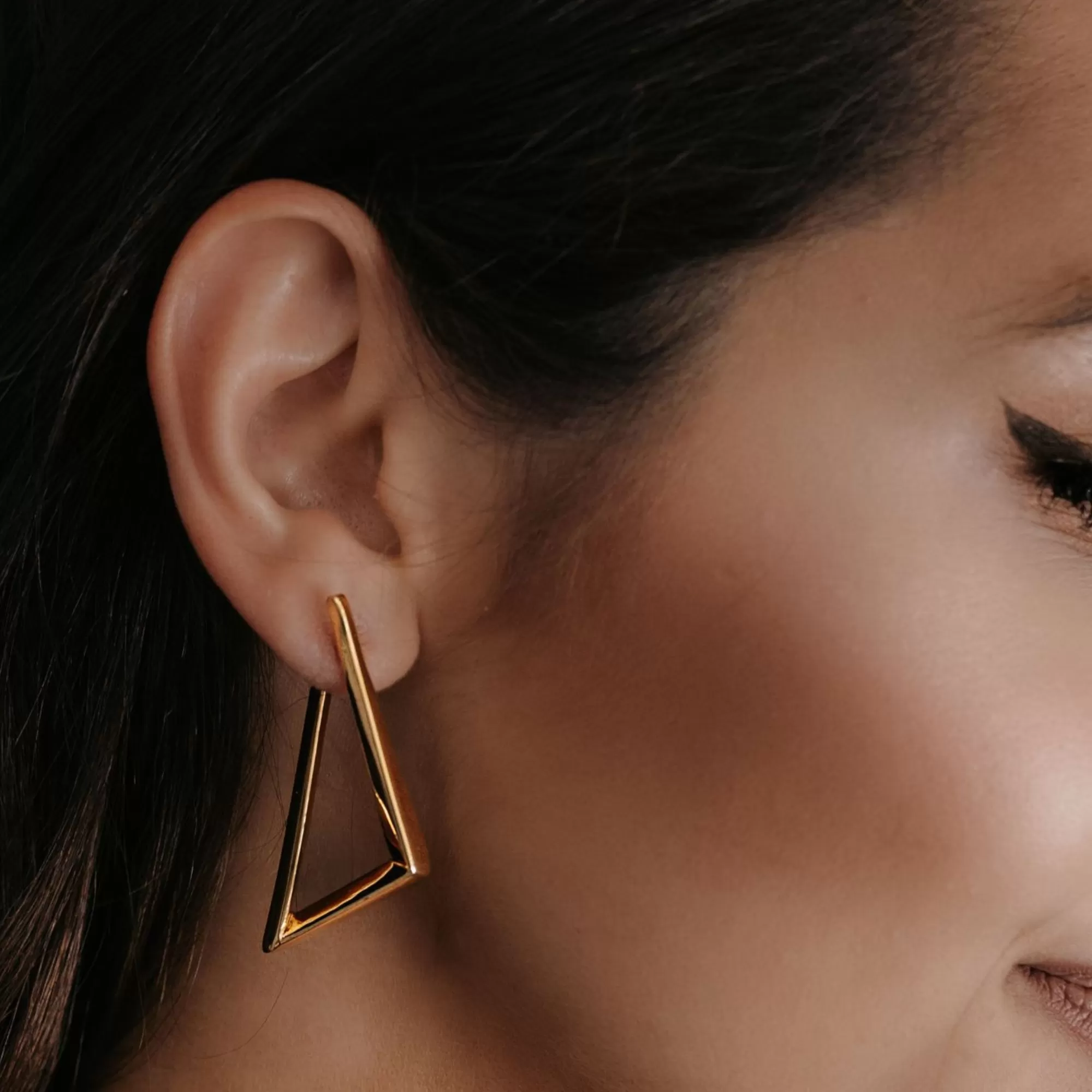 Angle Twist Hoop Earrings