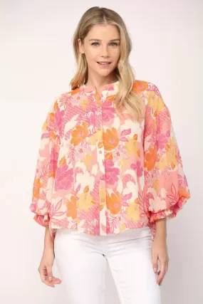 Balloon Floral Blouse