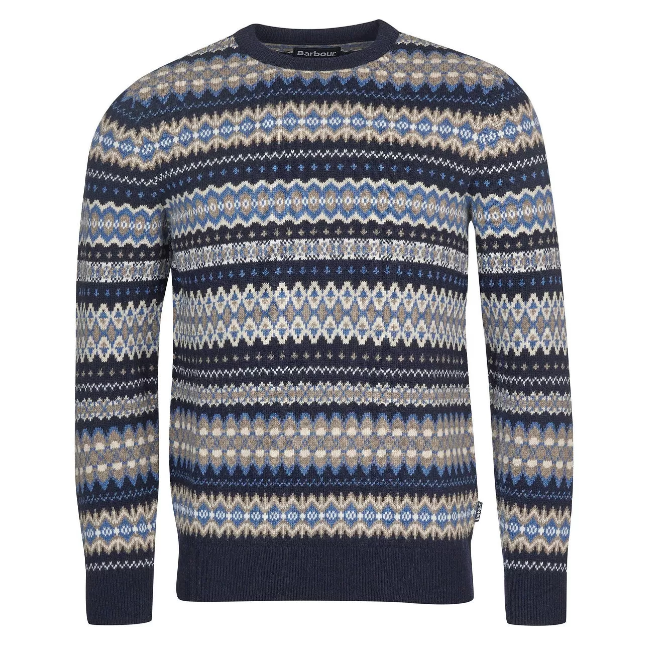 Barbour Case Fair Isle Crew Jumper Midnight