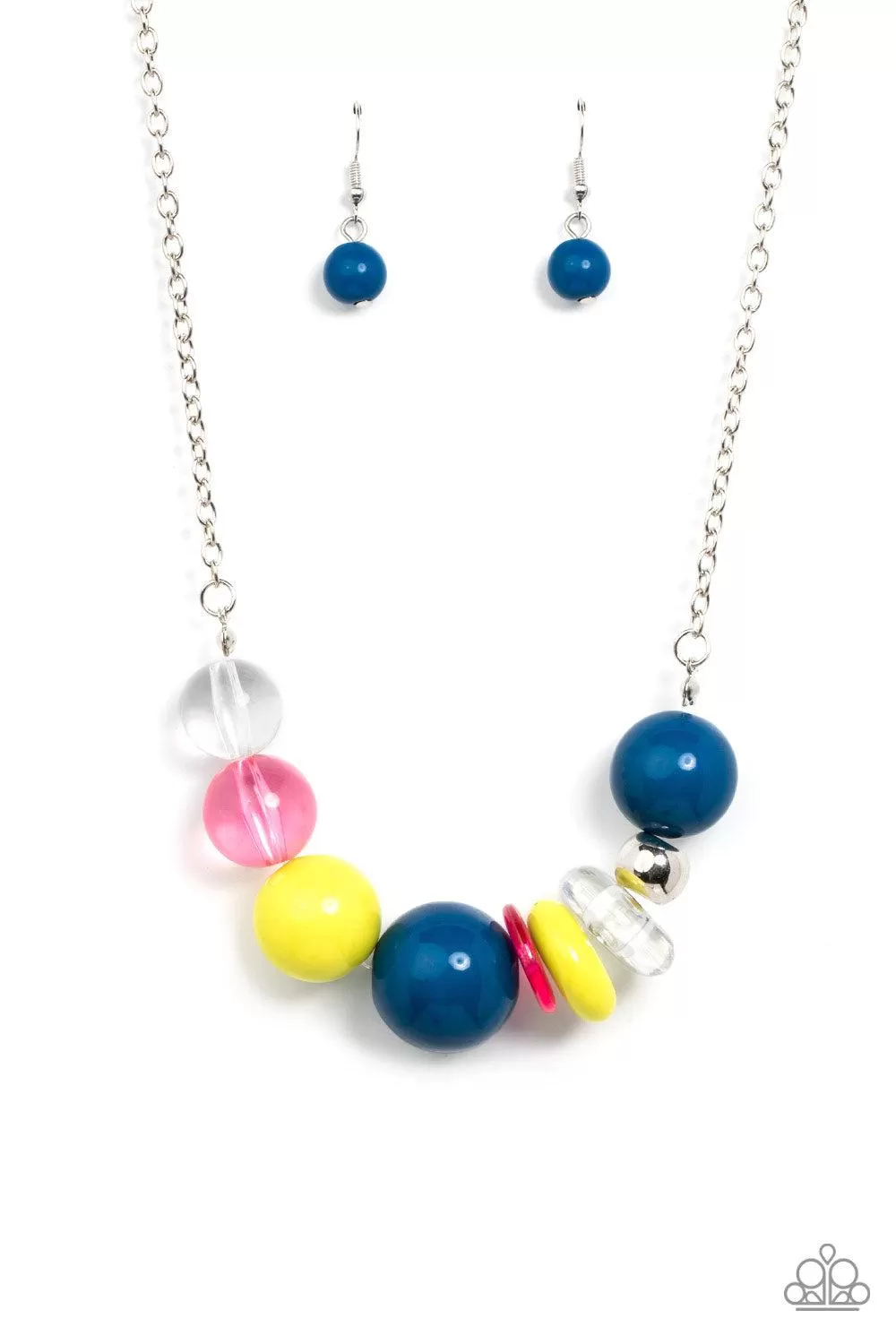 Bauble Bonanza Multi Acrylic Necklace - Paparazzi Accessories