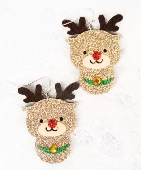 Beaded christmas earrings