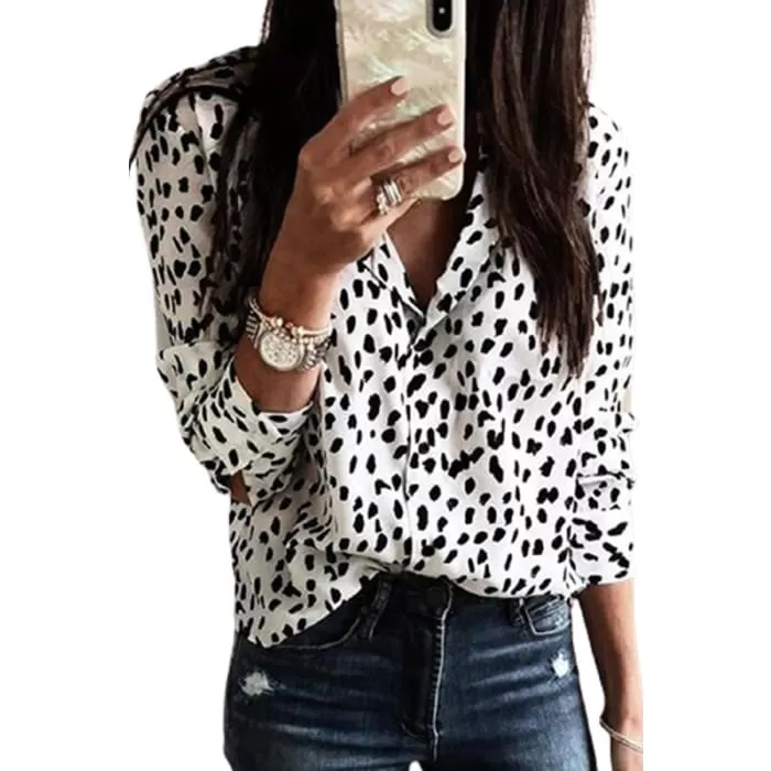 Black & White Print Blouse