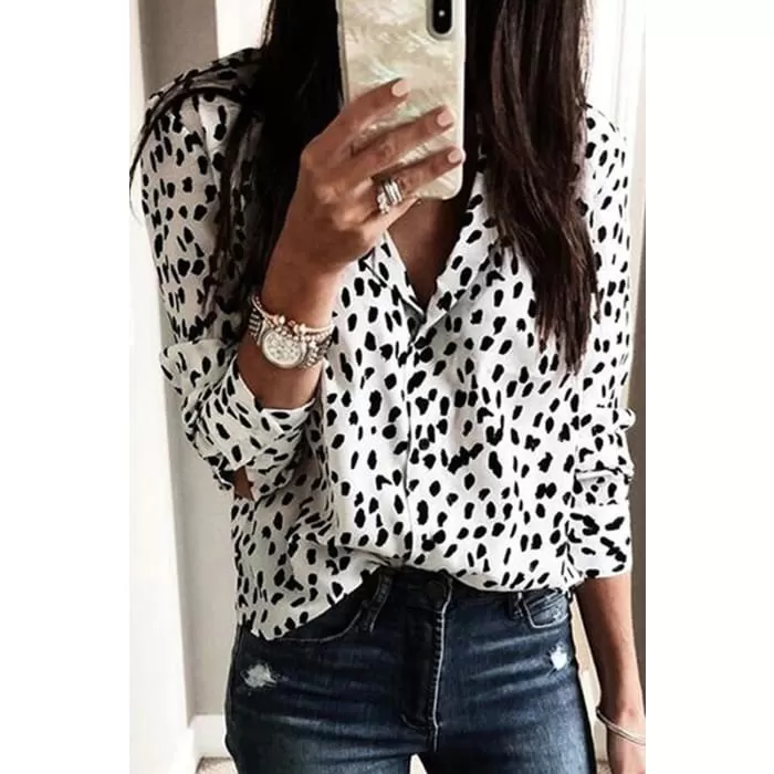 Black & White Print Blouse