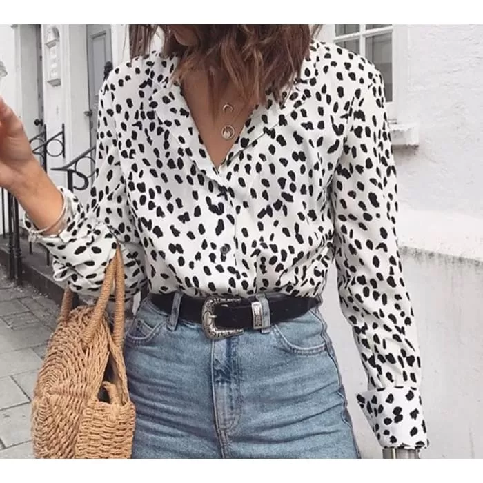 Black & White Print Blouse