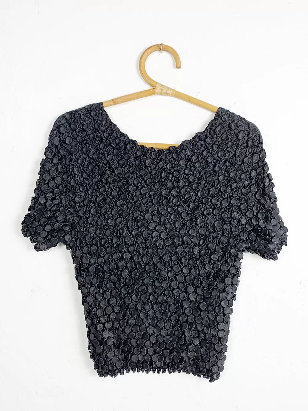 Black Bubble Magic Crinkle Shirt