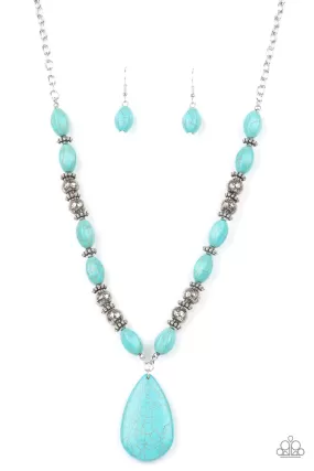 Blazing Saddles - Blue Necklace