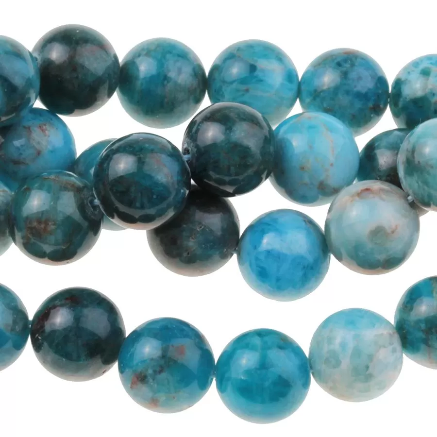 Blue Apatite 8mm Round 8-Inch