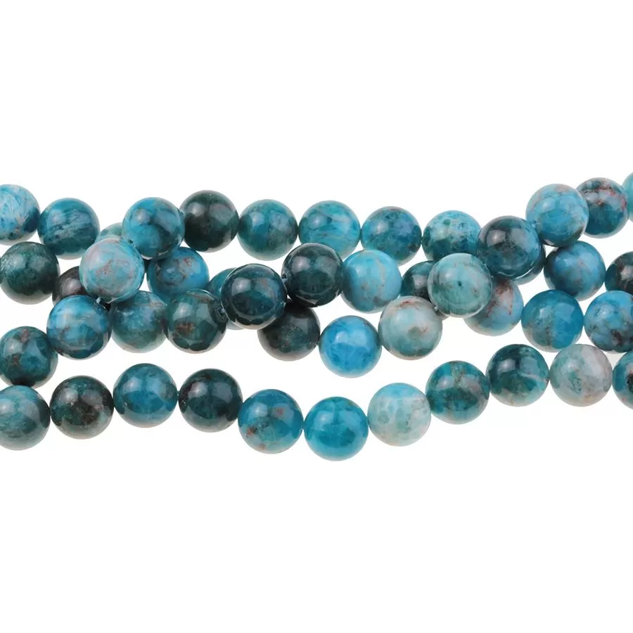 Blue Apatite 8mm Round 8-Inch