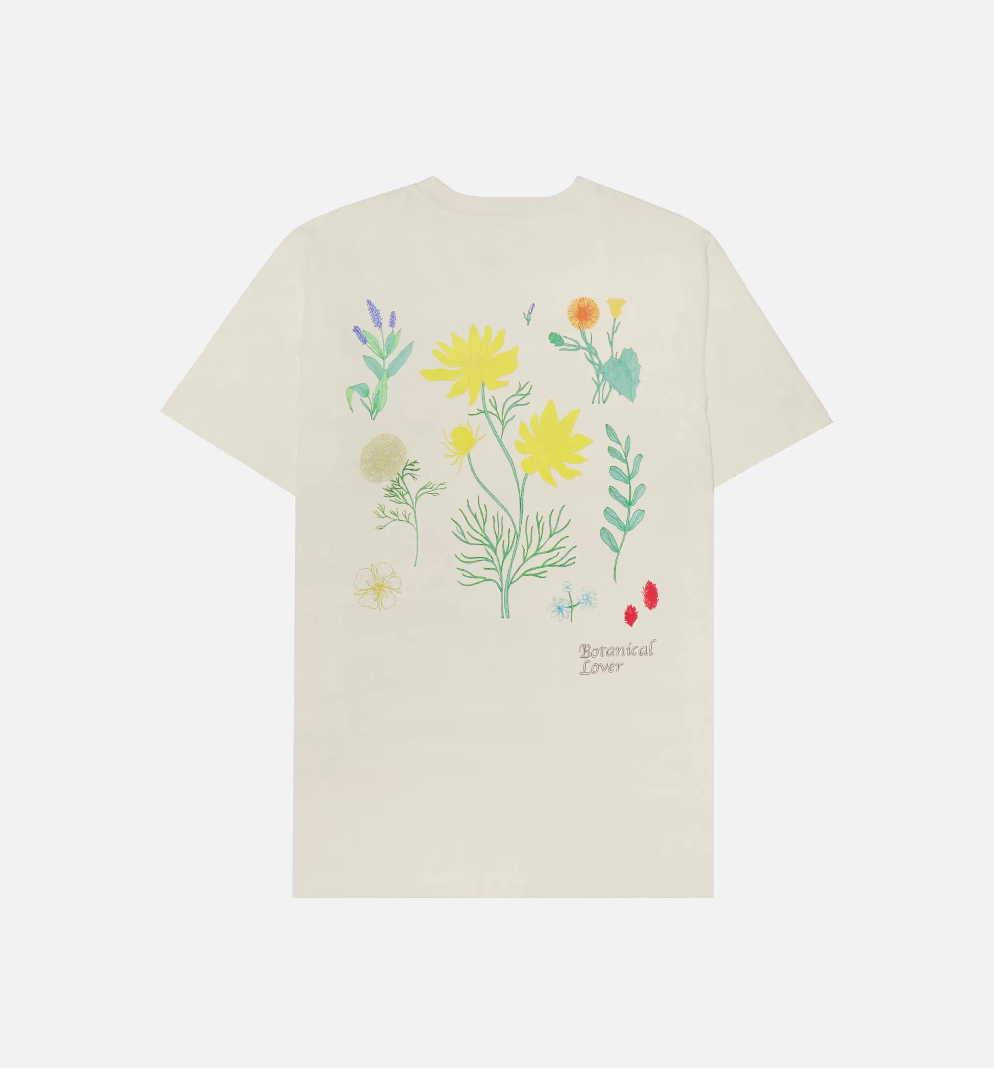 Botanical Short Sleeve Tee Mens T-Shirt - Natural