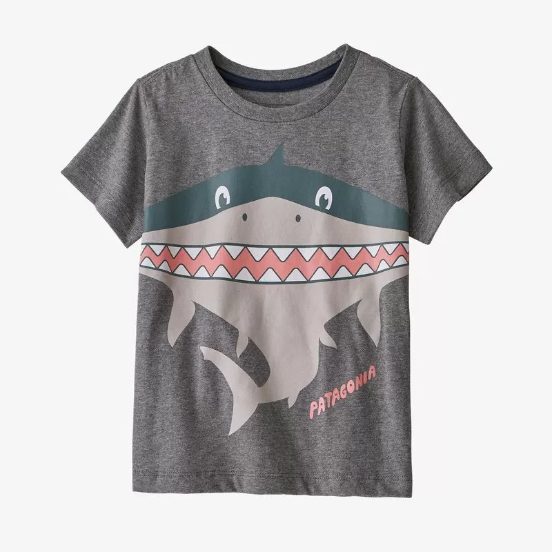 Boy's Patagonia | Graphic Organic T-Shirt | Heathered Gray