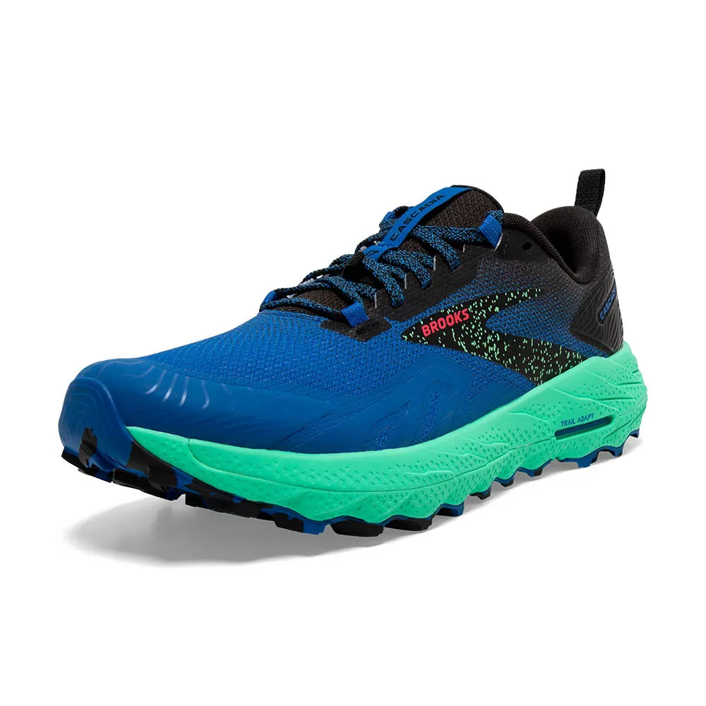 Brooks Cascadia 17 (Mens) - Victoria Blue/Black/Spring Bud