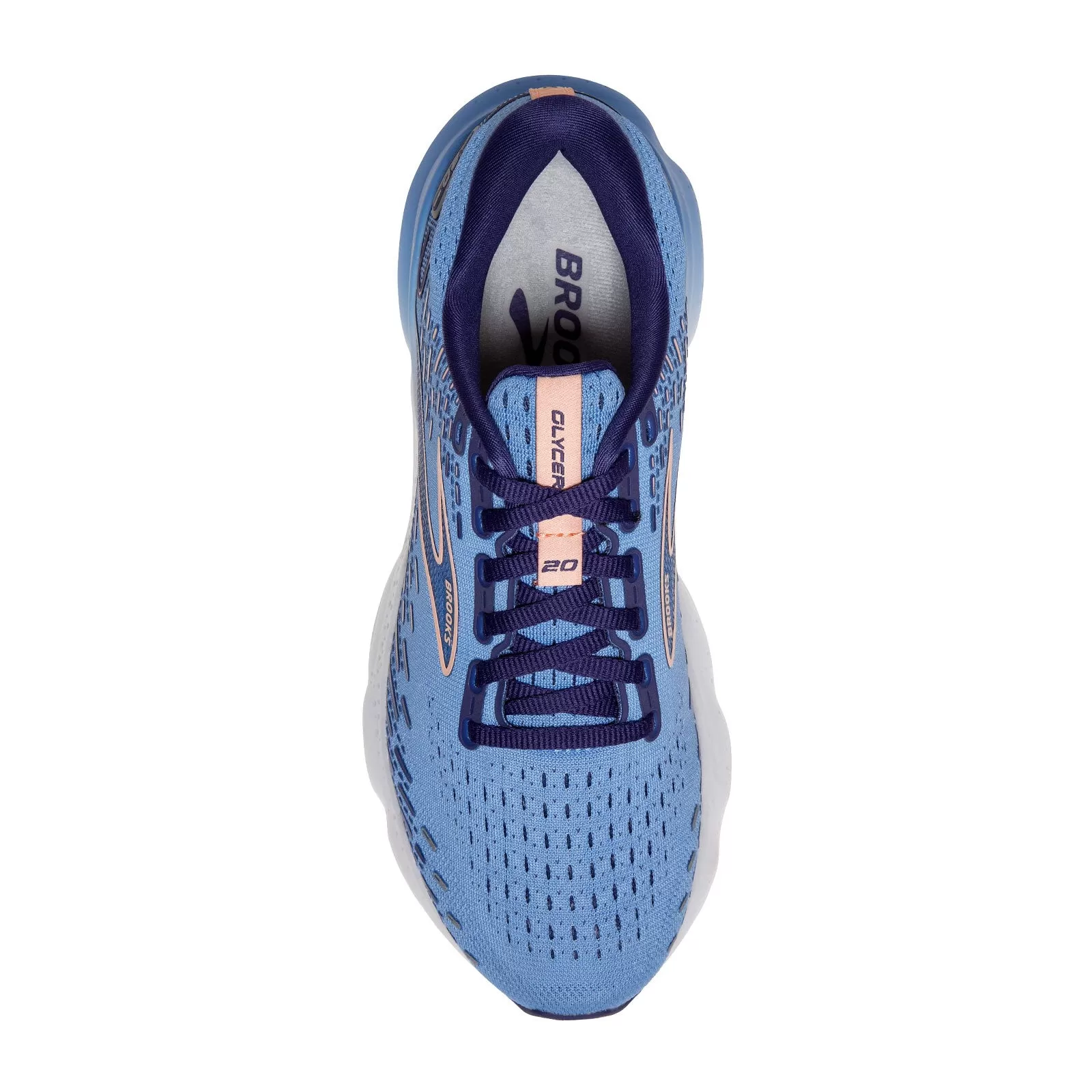 Brooks Glycerin 20 (Women) - Blissful Blue/Peach/White