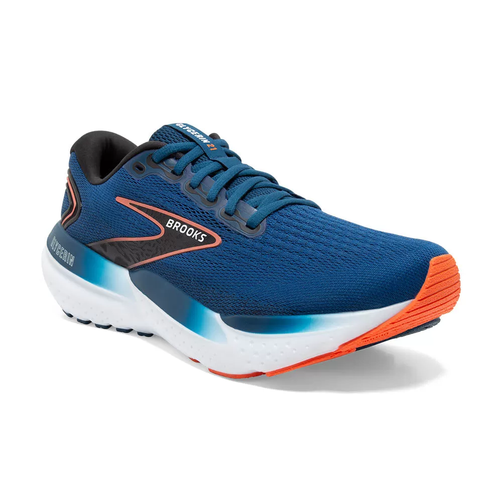 Brooks Glycerin 21  (Mens) - Blue Opal/Black/Nasturtium