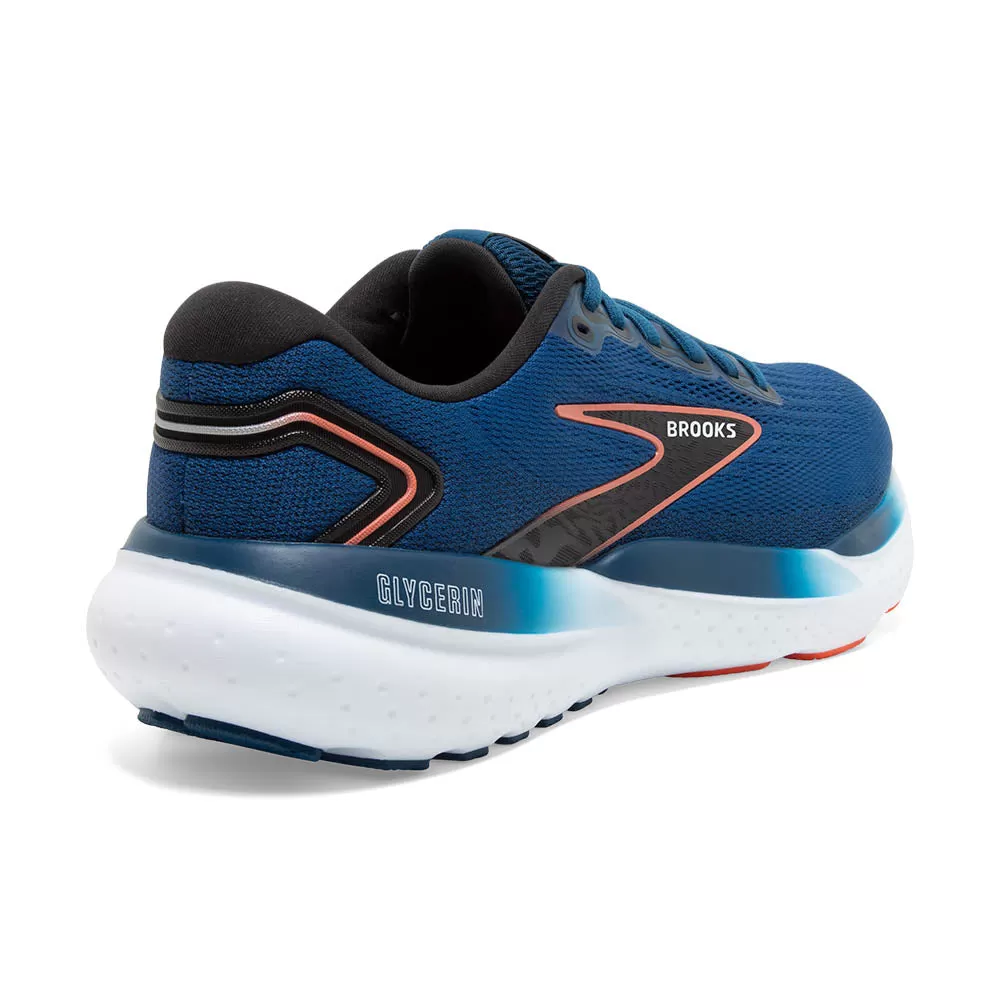 Brooks Glycerin 21  (Mens) - Blue Opal/Black/Nasturtium