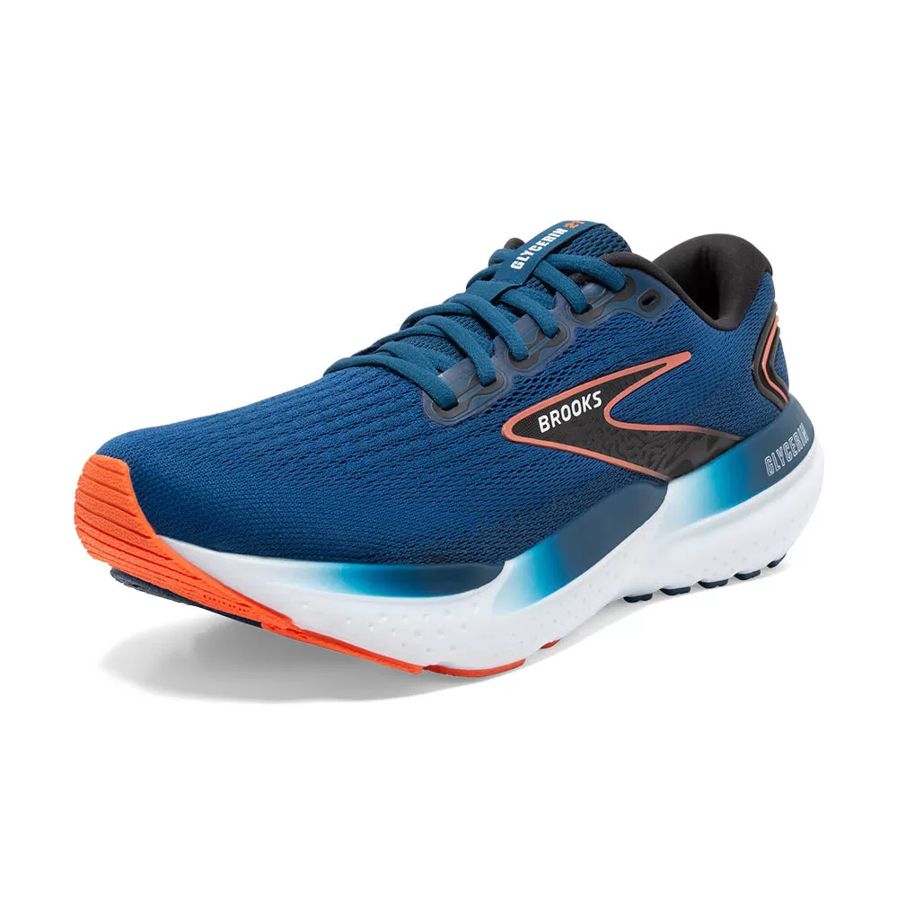 Brooks Glycerin 21  (Mens) - Blue Opal/Black/Nasturtium