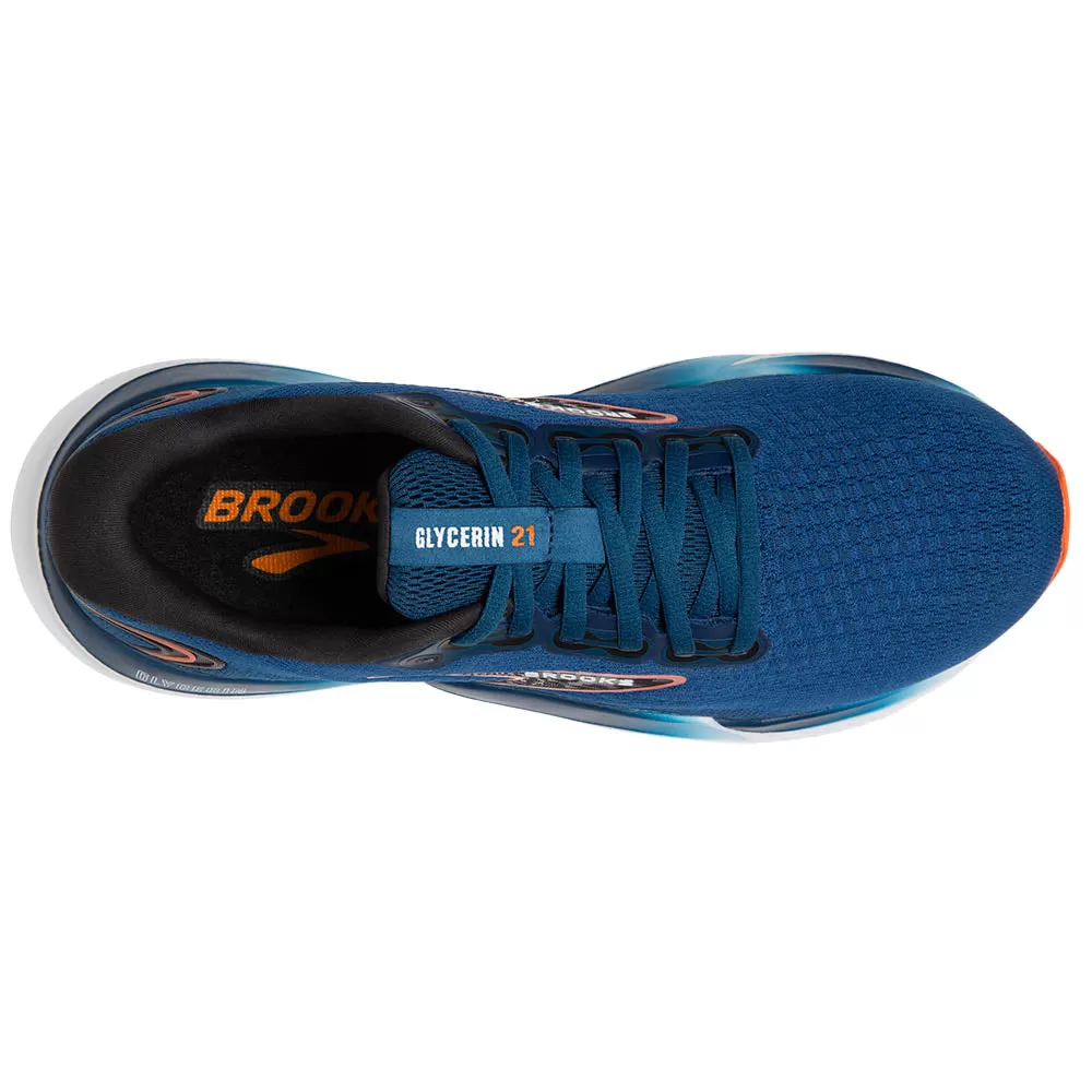 Brooks Glycerin 21  (Mens) - Blue Opal/Black/Nasturtium