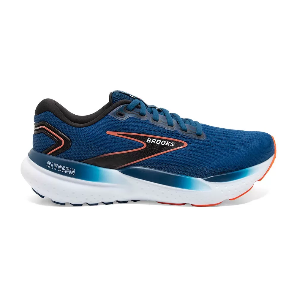 Brooks Glycerin 21  (Mens) - Blue Opal/Black/Nasturtium