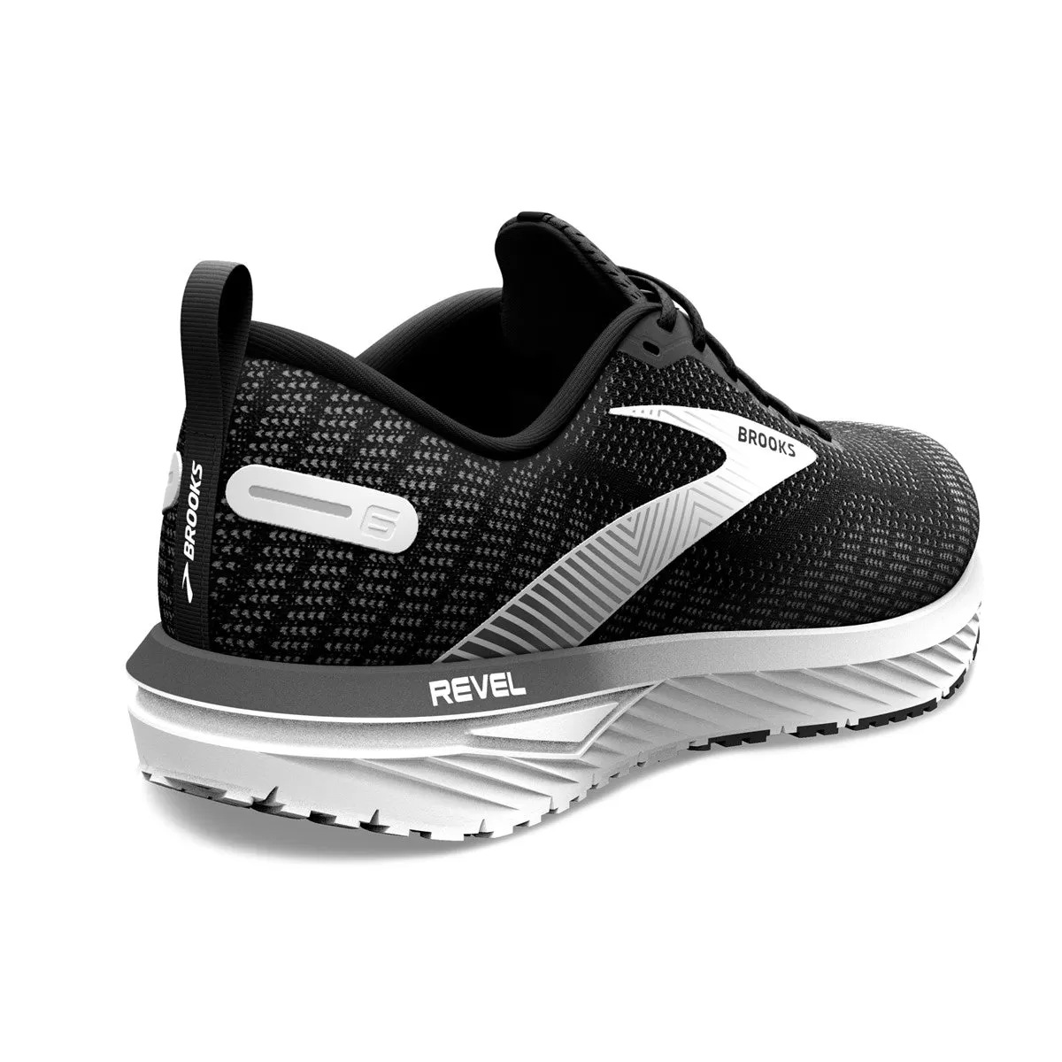 Brooks Revel 6 (Mens) Black/Blackened Pearl/White