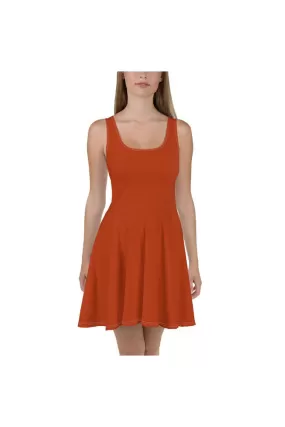 Burnt Sienna Skater Dress