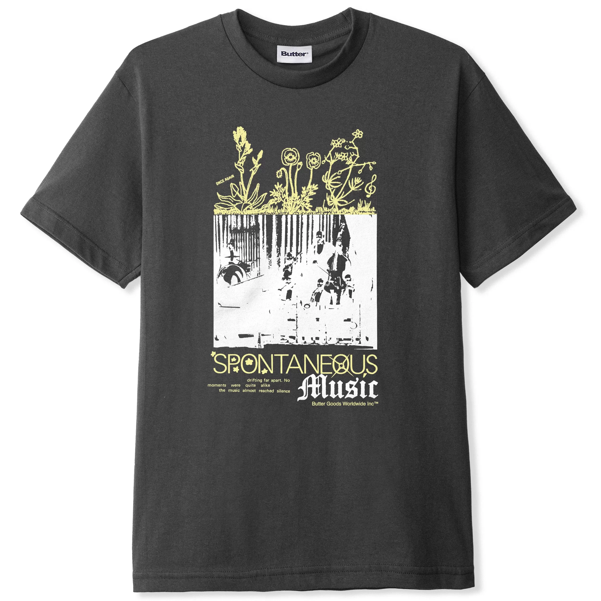 Butter Goods Spontaneous Music Tee Charcoal