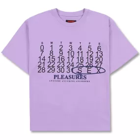 CALENDAR HEAVYWEIGHT TEE (LAVENDER)