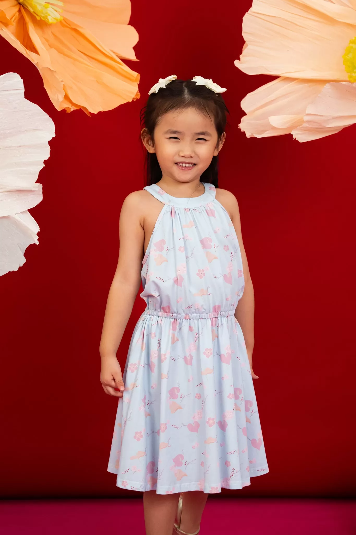 Callie Dress - Blue Blossom Lily