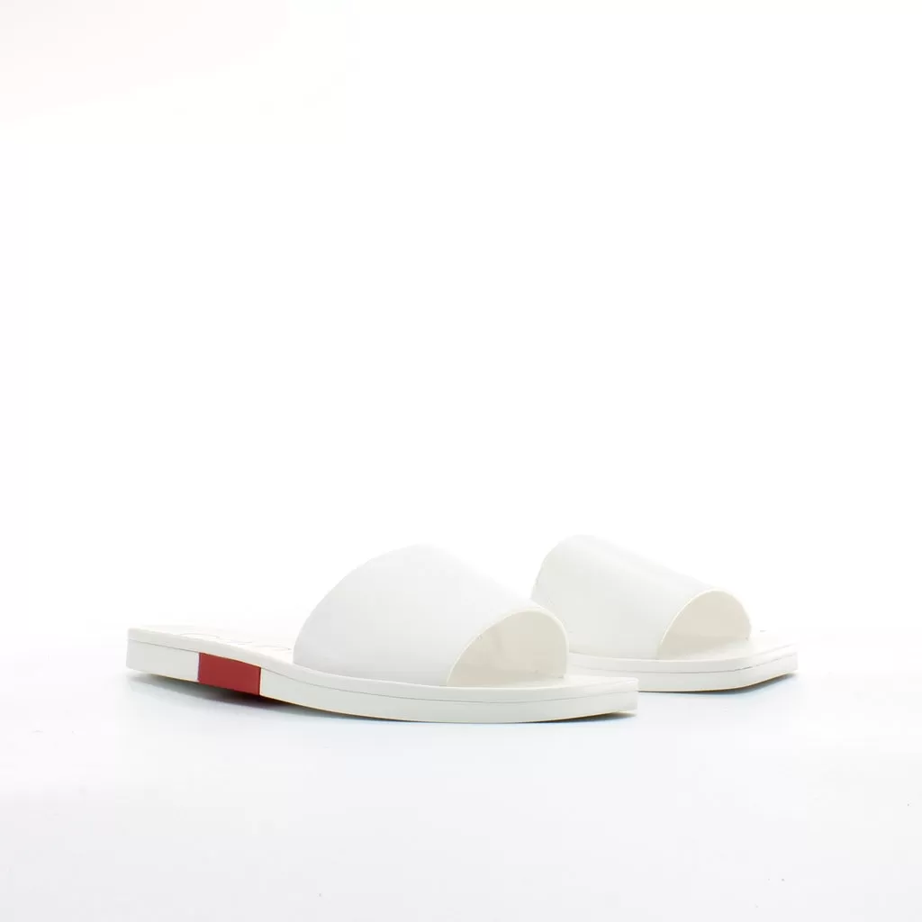 Calvin Klein Ramie Womens White Sliders