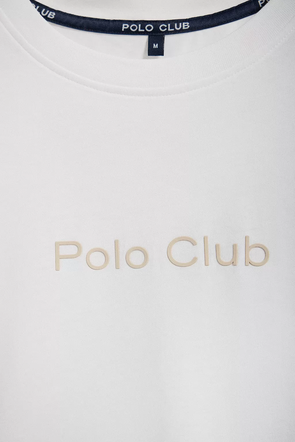 Camiseta blanca Saul relaxed fit de acabado peach effect con logo Minimal Combo Polo Club