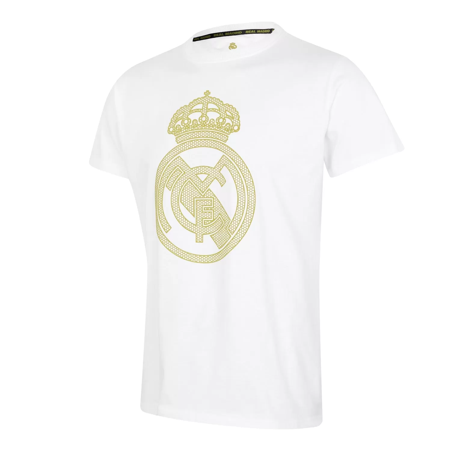 Camiseta Escudo Hombre Blanca/Lima Real Madrid