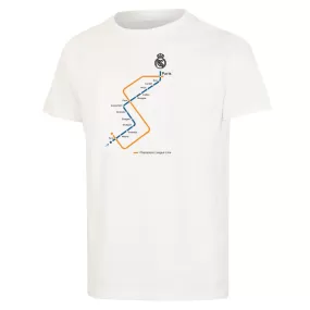 Camiseta Línea Subterráneo Hombre Blanca