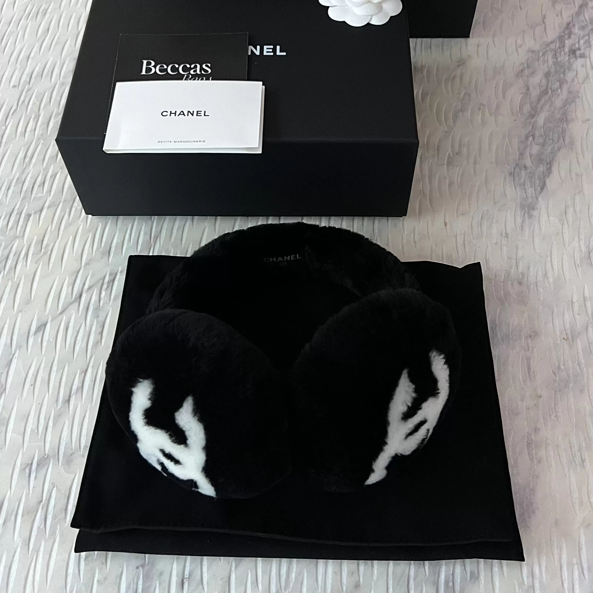 Chanel Shearling CC Earmuffs