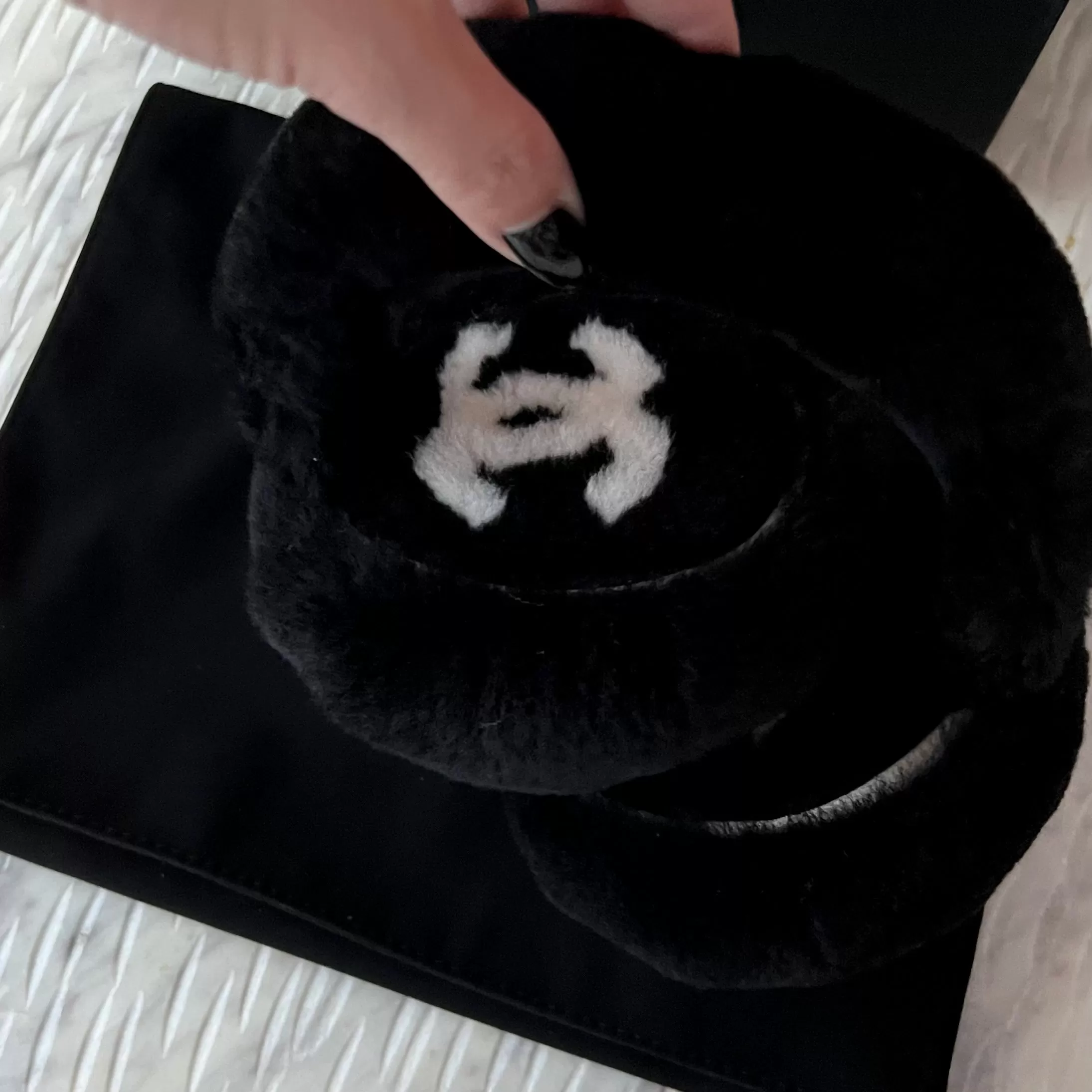 Chanel Shearling CC Earmuffs