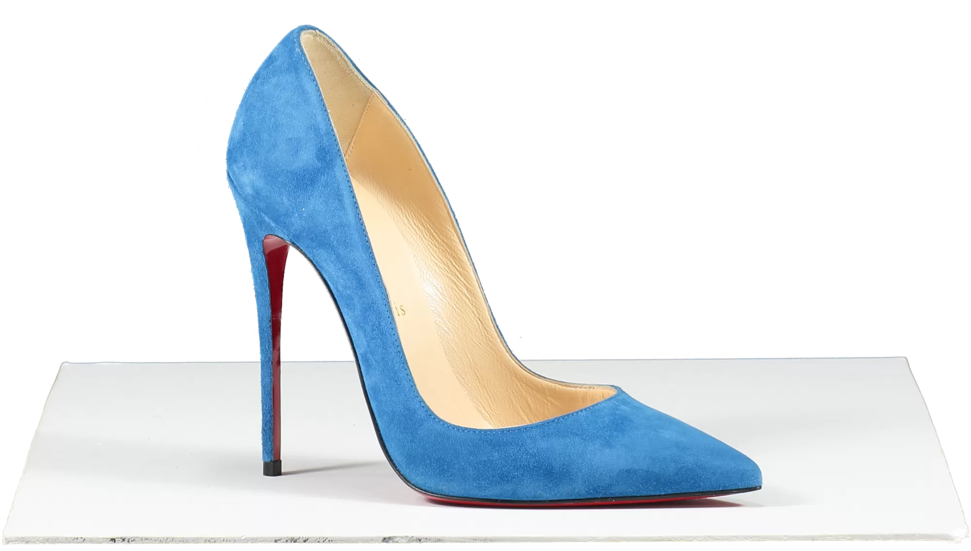 Christian Louboutin Blue Suede So Kate Court Shoes Heel 12cm UK 4.5 EU 37.5 👠