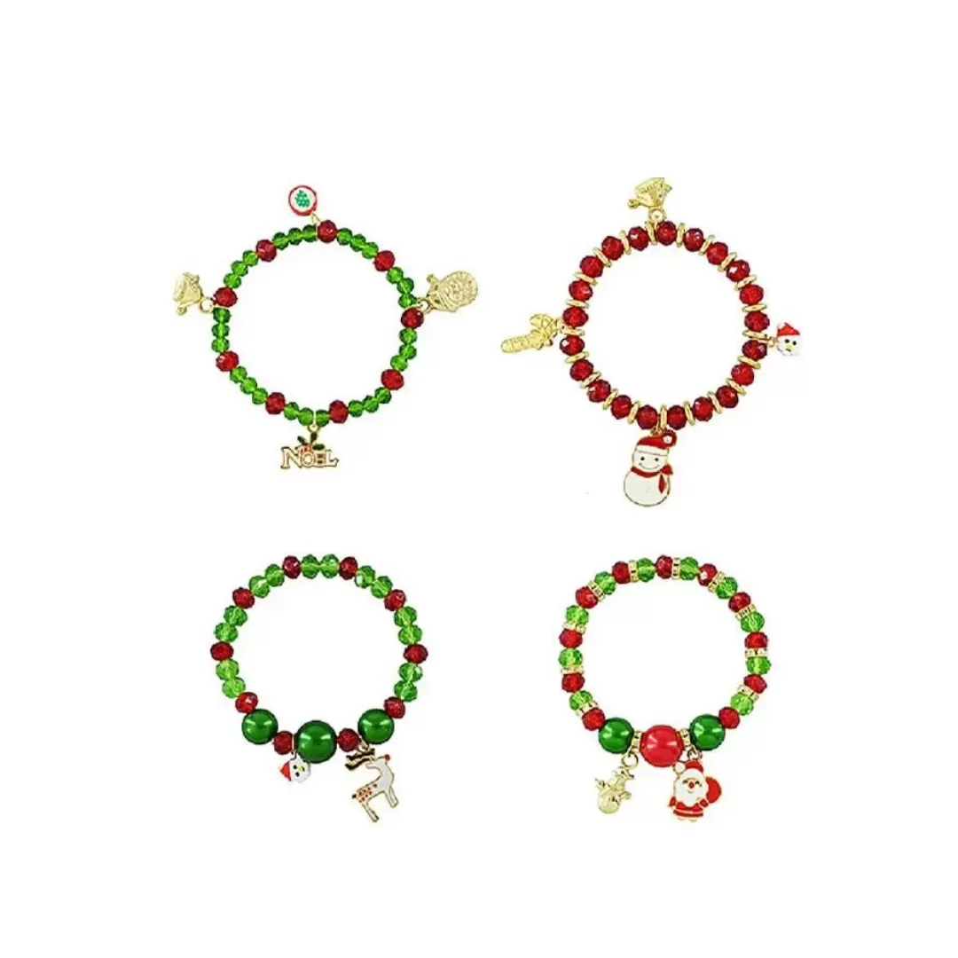 Christmas Gold Charm Bracelet