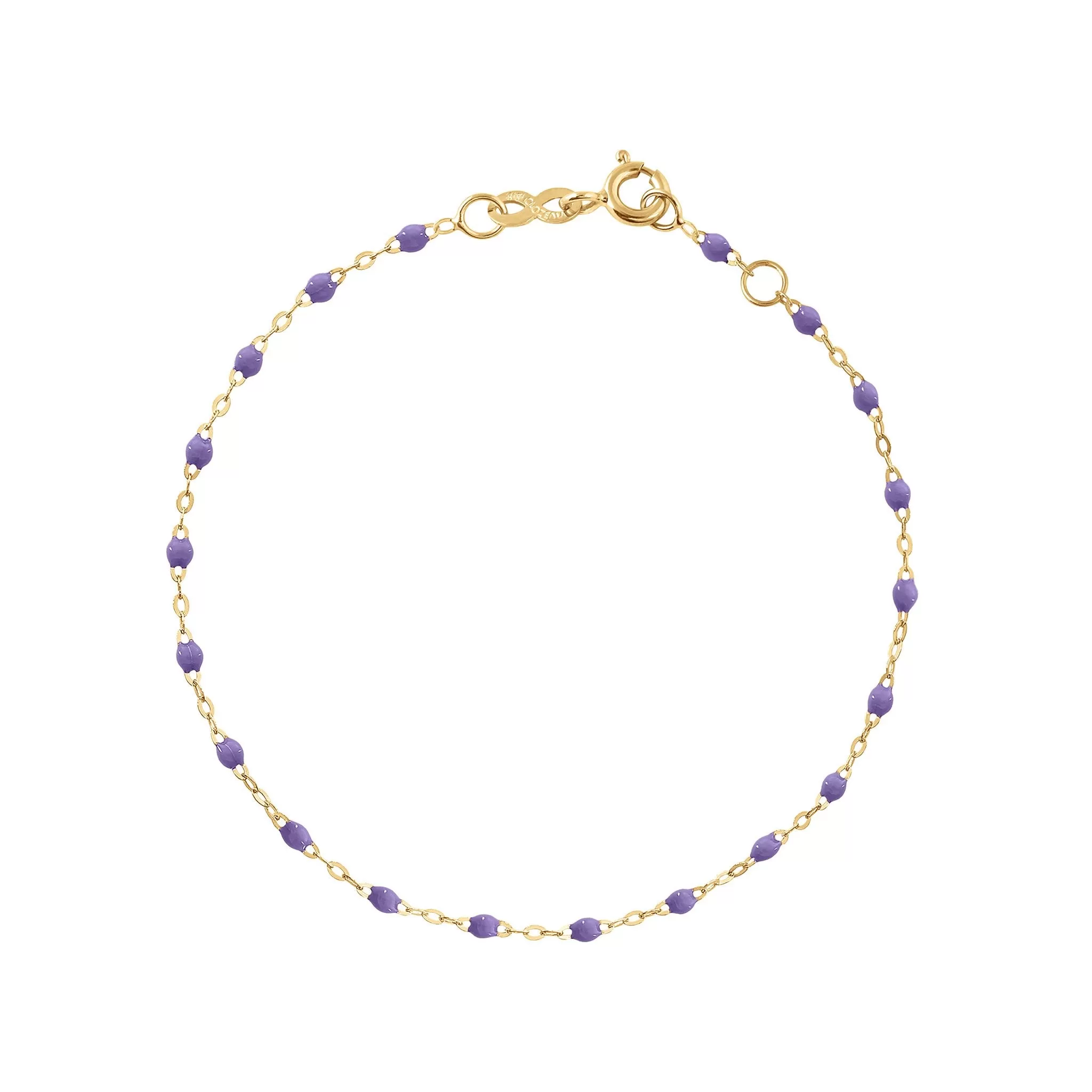 Classic Gigi Mauve bracelet, Yellow Gold, 6.7"