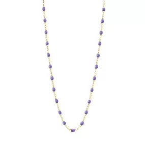 Classic Gigi Mauve necklace, Yellow Gold, 19.7"