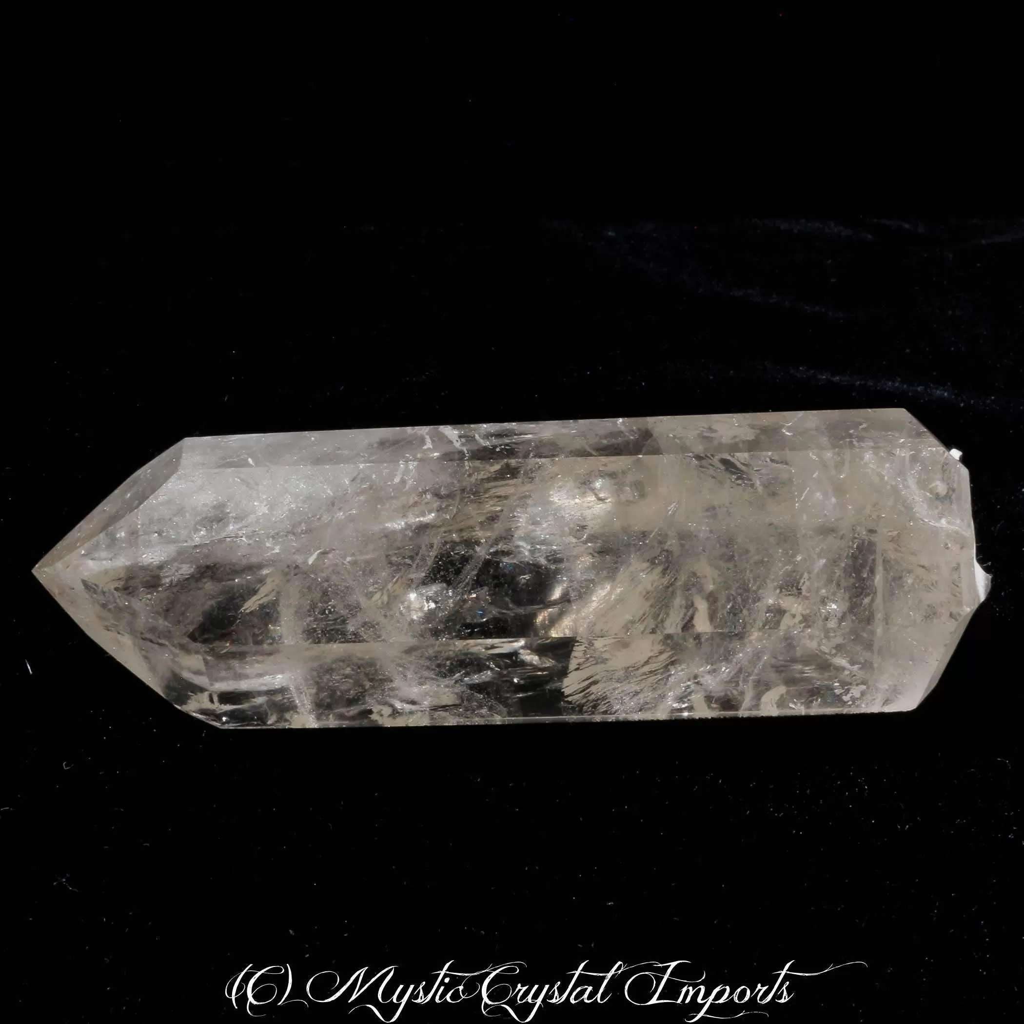 Clear Quartz Crystal Point, Super Clear with Several Rainbows Inside - 4 1/4