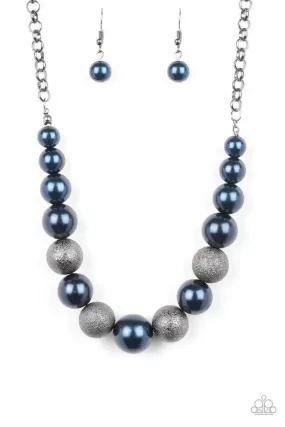 Color Me CEO Blue and Gunmetal Necklace - Paparazzi Accessories