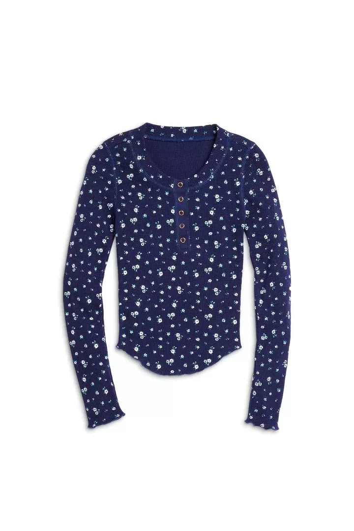 Cooper Henley Floral Long Sleeve Top