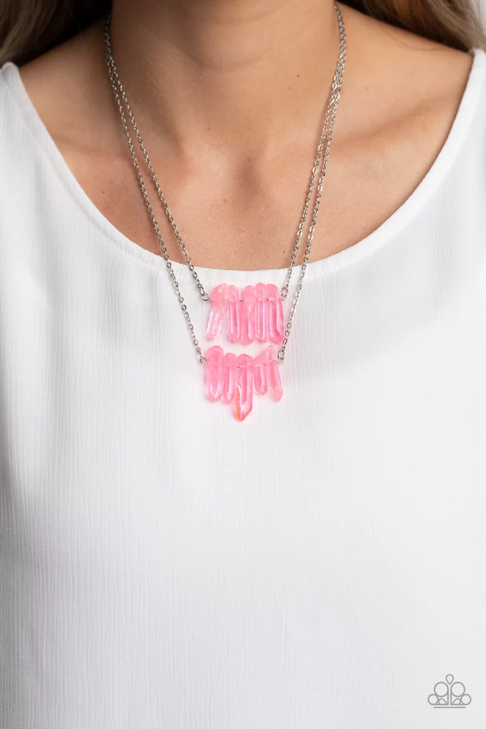 Crystal Catwalk Pink-Necklace