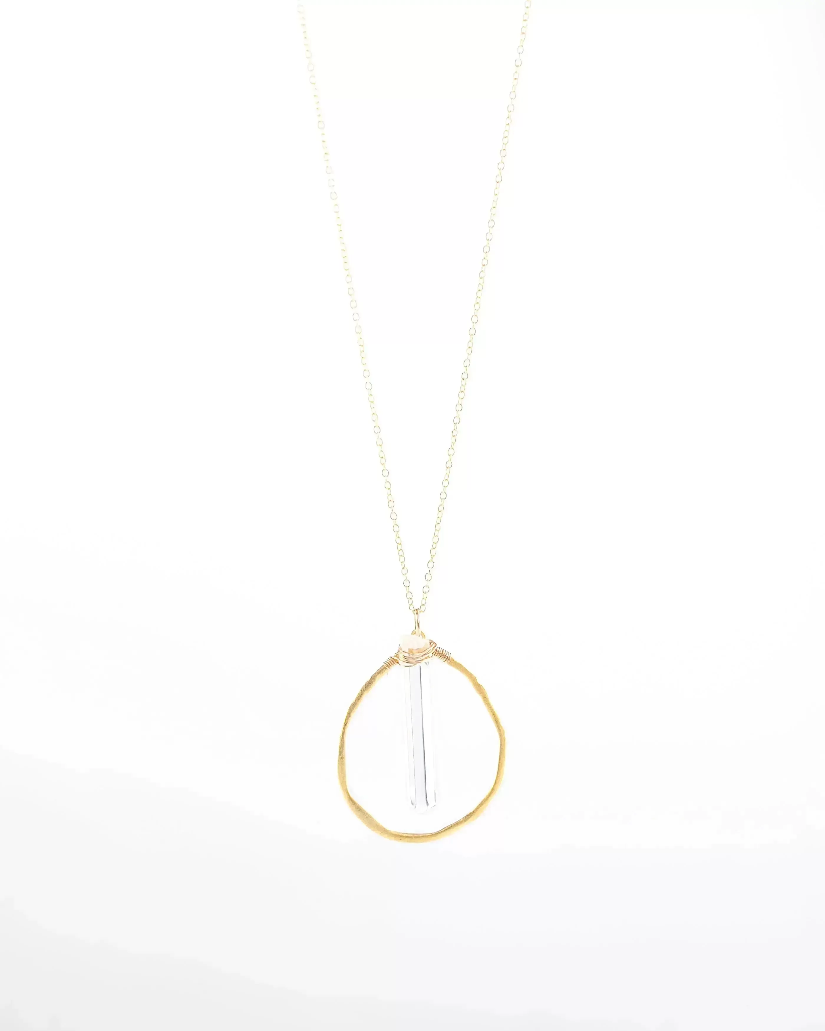 Crystal Quartz Vermeil Necklace