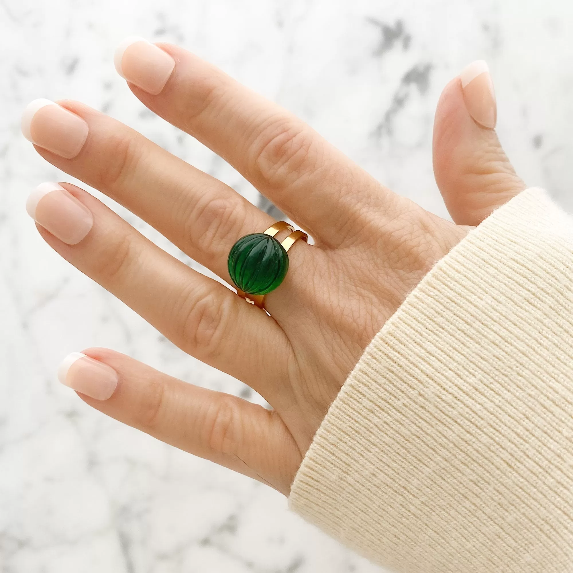 DARYLE emerald cocktail ring