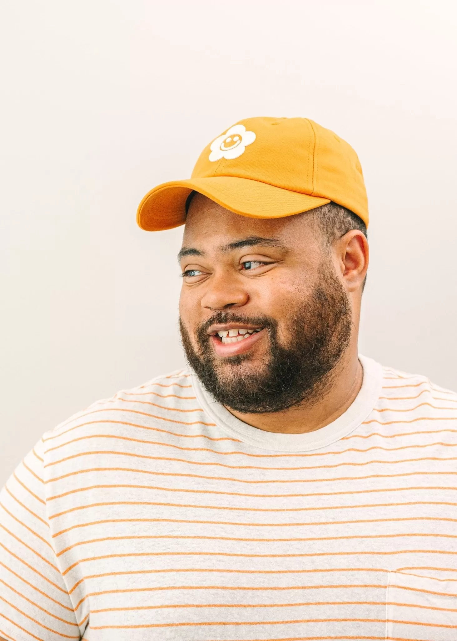 Desert Orange Smiley Daisy Dad Hat